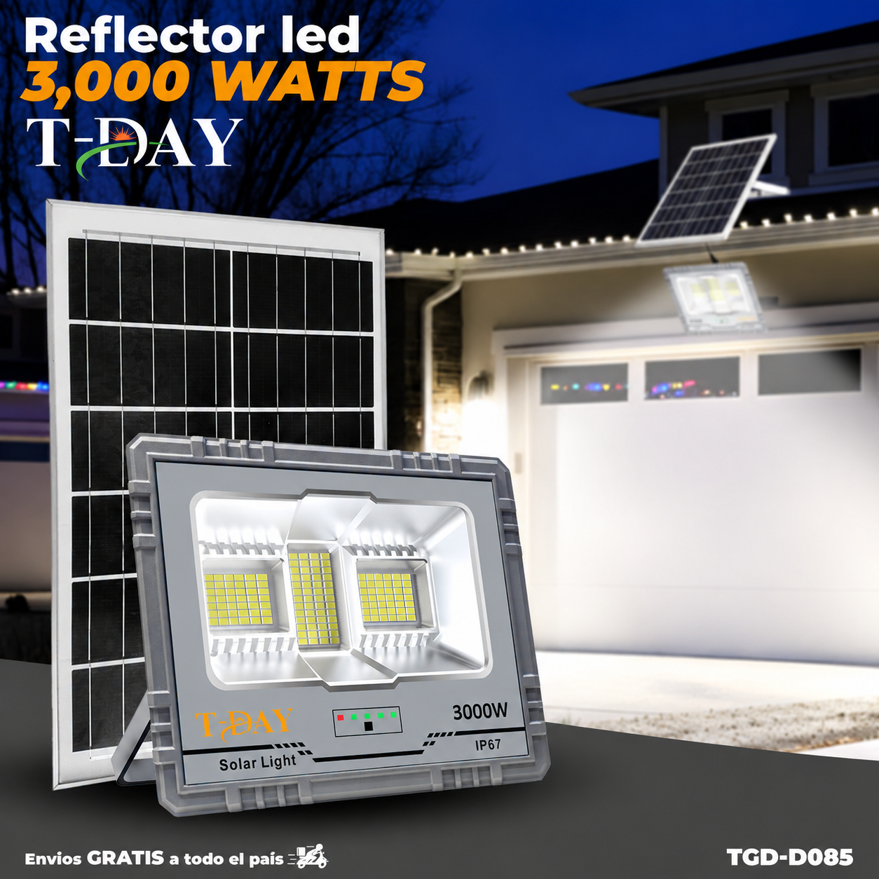 Reflector solar de aluminio 3000W 