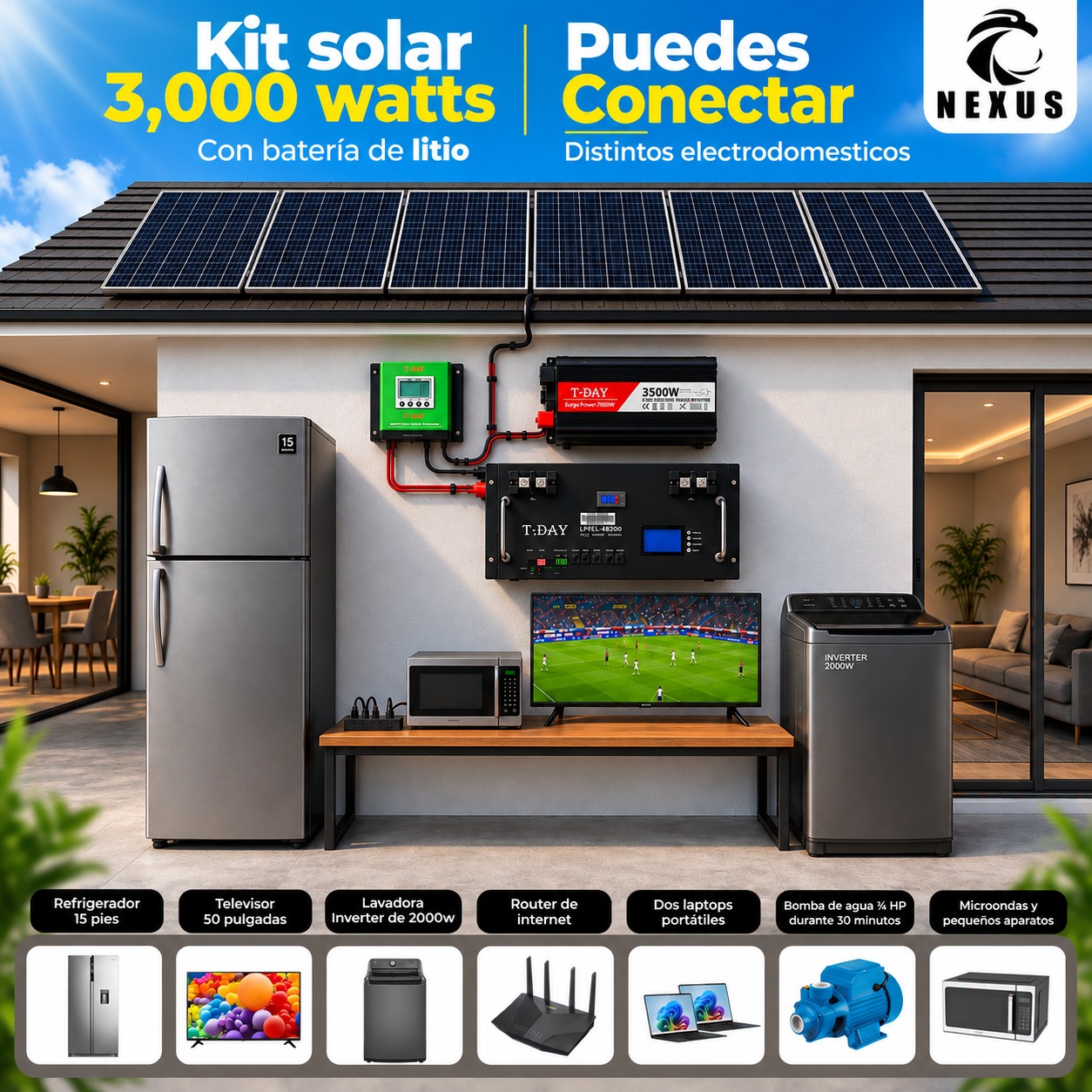 PLANTA SOLAR DE 3000W